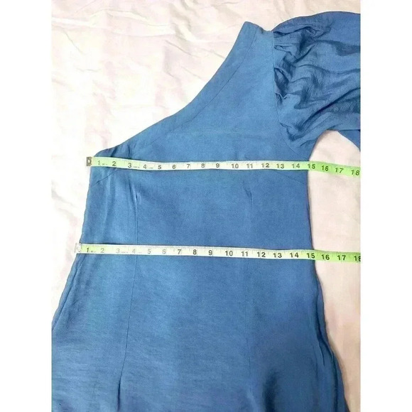 Alionas London Blue One Shoulder Maxi Dress Size Small - Picture 6 of 11